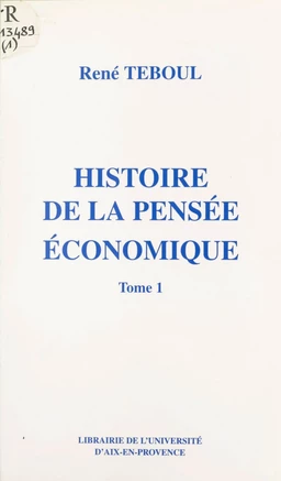 Histoire de la pensée économique (1)