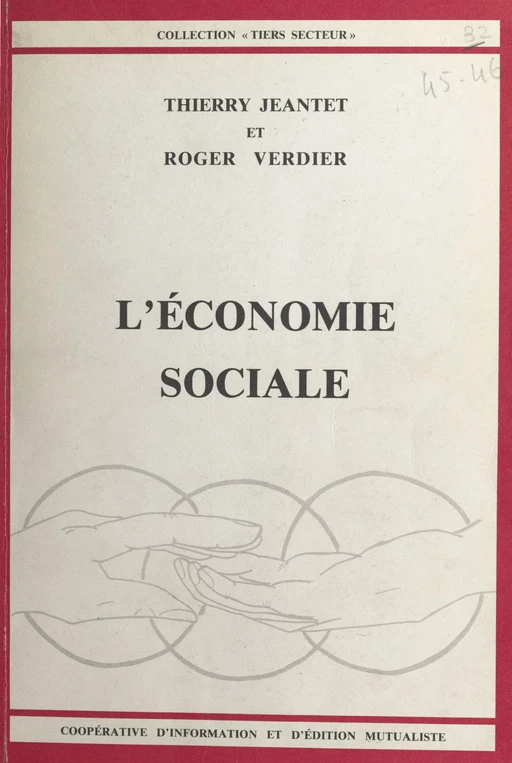 L'économie sociale - Thierry Jeantet, Roger Verdier - FeniXX réédition numérique