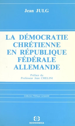 La démocratie chrétienne en République fédérale allemande