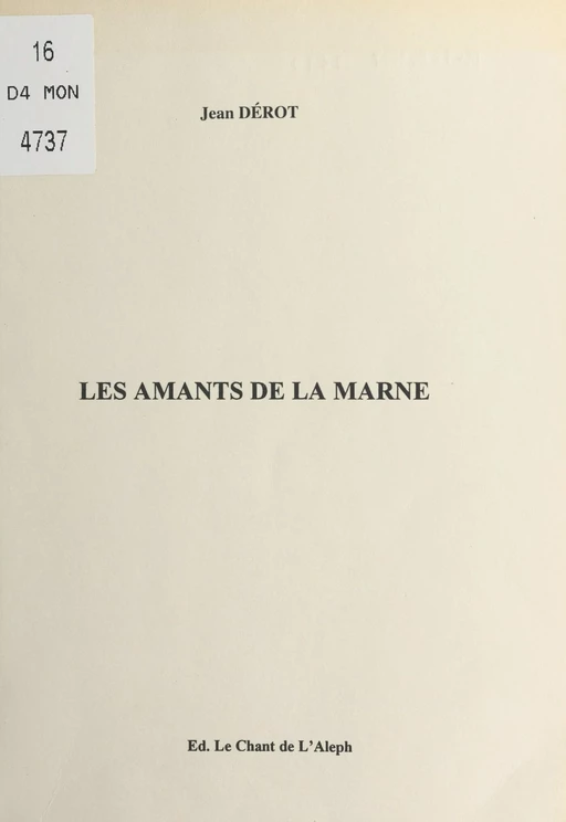 Les amants de la Marne - Jean Dérot - FeniXX réédition numérique