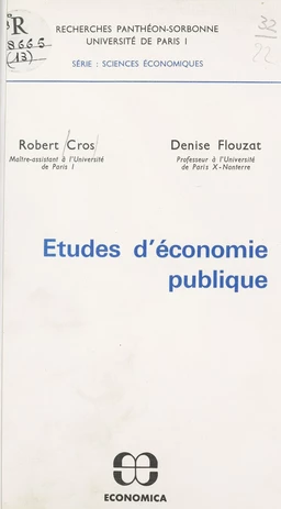 Études d'économie publique