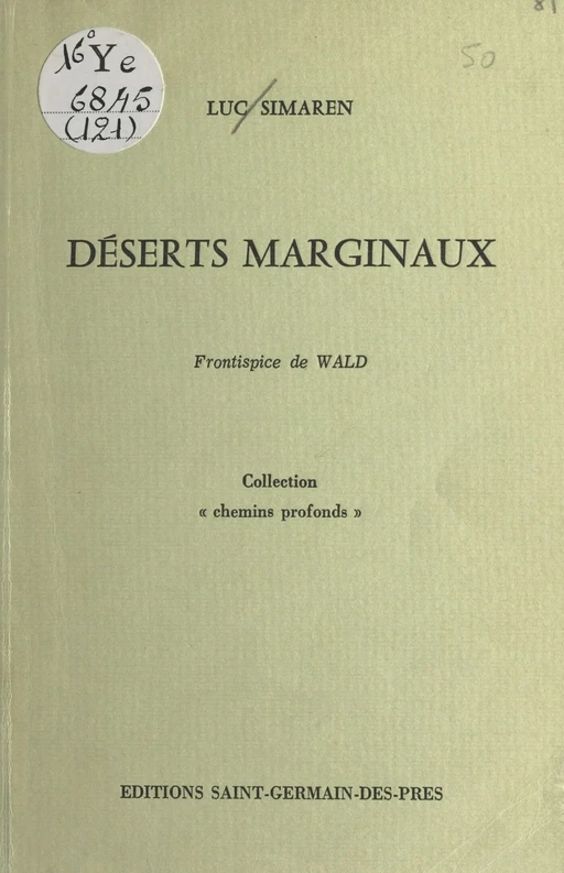 Déserts marginaux - Luc Simaren - FeniXX réédition numérique