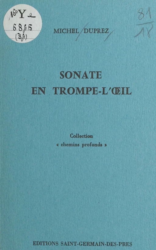 Sonate en trompe-l'œil - Michel Duprez - FeniXX réédition numérique