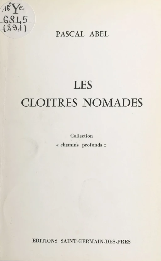 Les cloîtres nomades - Pascal Abel - FeniXX réédition numérique