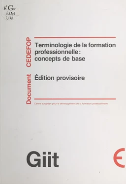 Terminologie de la formation professionnelle : concepts de base