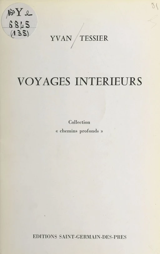 Voyages intérieurs - Yvan Tessier - FeniXX réédition numérique