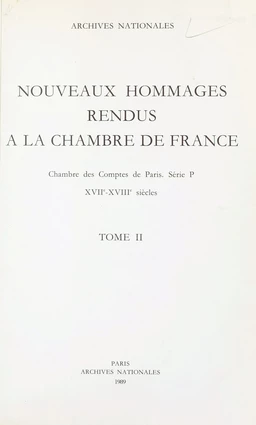 Nouveaux hommages rendus à la Chambre de France (2)