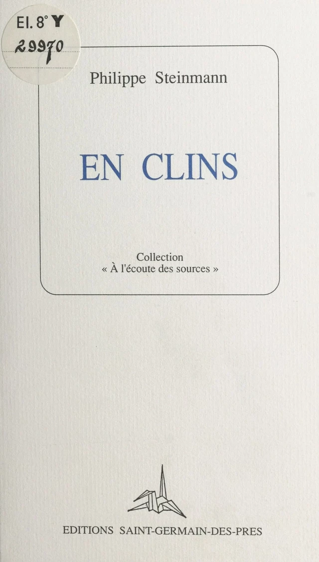 En clins - Philippe Steinmann - FeniXX réédition numérique