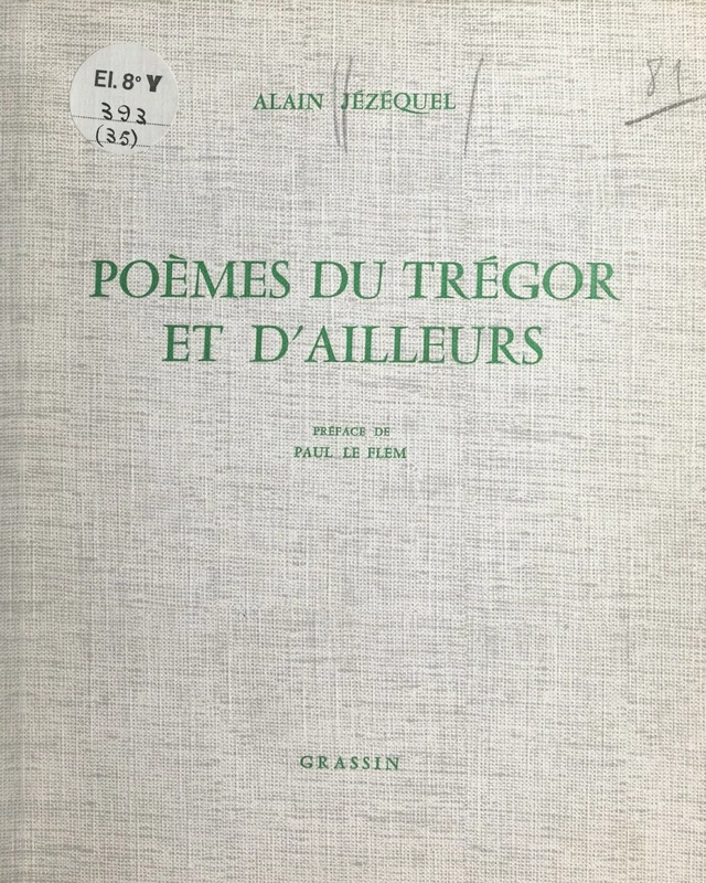 Poèmes du Trégor et d'ailleurs - Alain Jézéquel - FeniXX réédition numérique