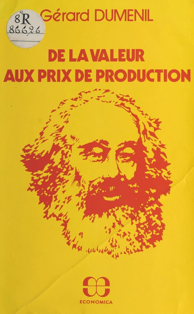 De la valeur aux prix de production - Gérard Dumenil - FeniXX réédition numérique