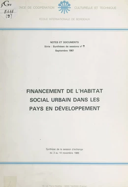 Financement de l'habitat social urbain dans les pays en développement