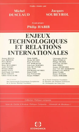 Enjeux technologiques et relations internationales