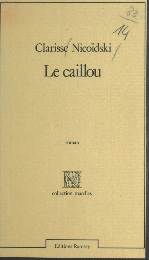 Le caillou - Clarisse Nicoïdski - FeniXX réédition numérique