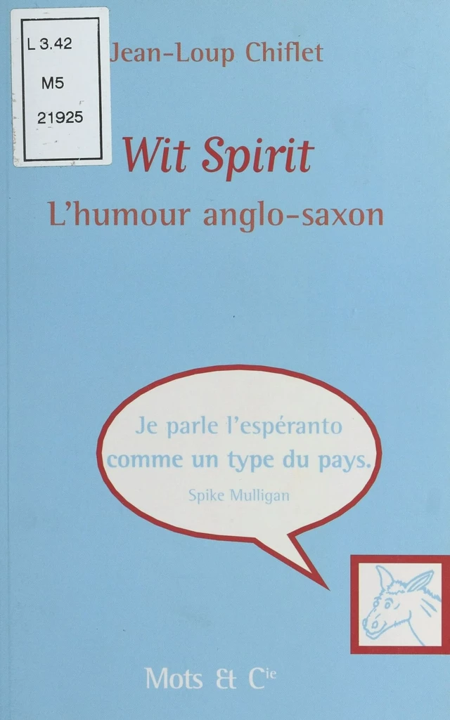 Wit spirit (1) : L'humour anglo-saxon - Jean-Loup Chiflet - FeniXX réédition numérique