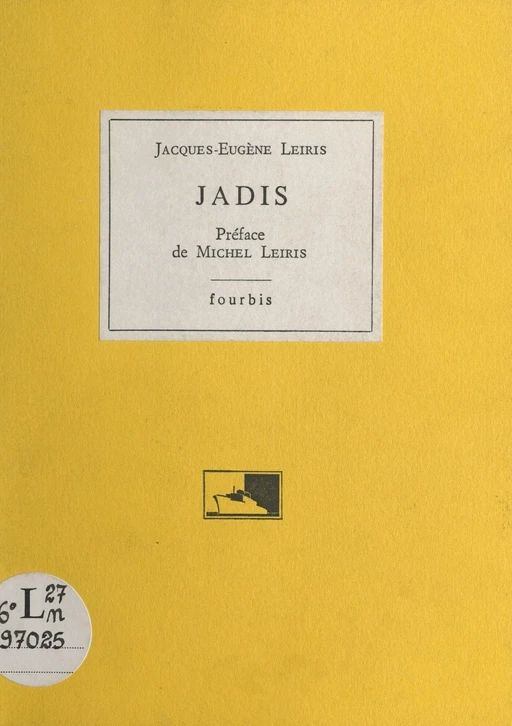 Jadis - Jacques-Eugène Leiris - FeniXX réédition numérique