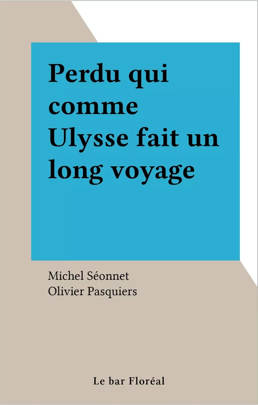 Perdu qui comme Ulysse fait un long voyage - Michel Séonnet - FeniXX réédition numérique