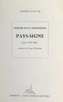 Pays-signe : poésie, 1970-1980