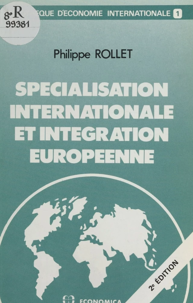 Spécialisation internationale et intégration européenne - Philippe Rollet - FeniXX réédition numérique