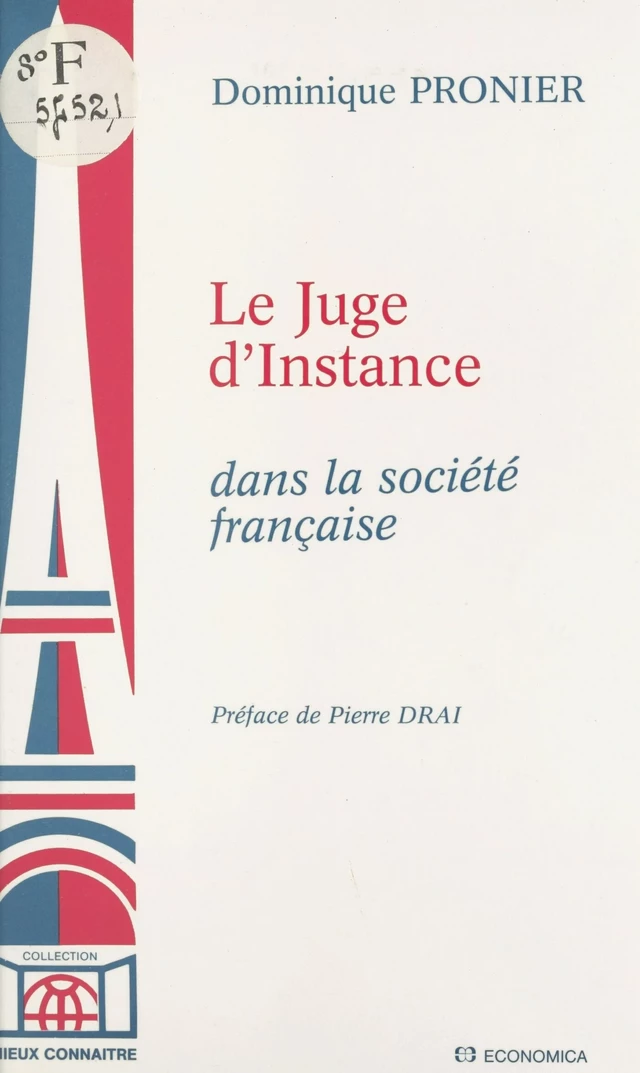 Le juge d'instance dans la société française - Dominique Pronier - FeniXX réédition numérique