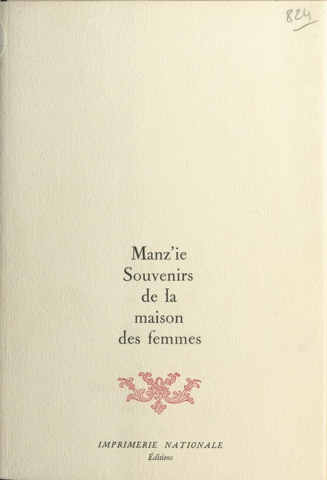 Souvenirs de la maison des femmes -  Manz'ie - FeniXX réédition numérique