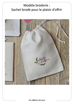 Modèle broderie : Sachet plaisir d'offrir