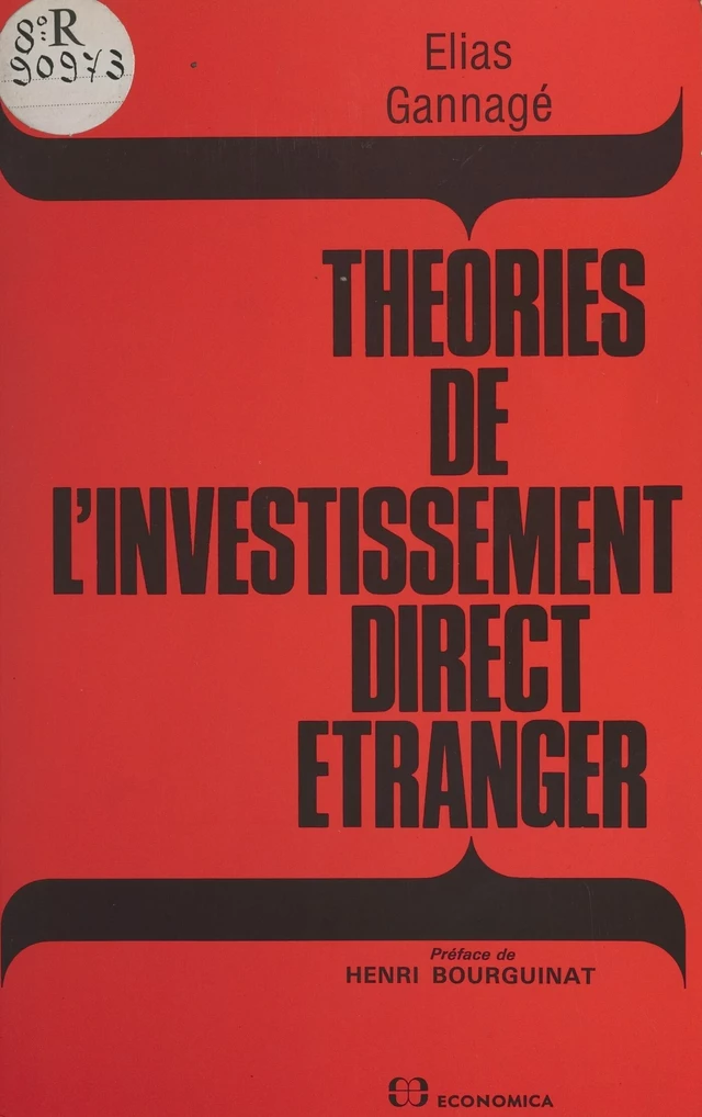 Théories de l'investissement direct étranger - Elias Gannagé - FeniXX réédition numérique