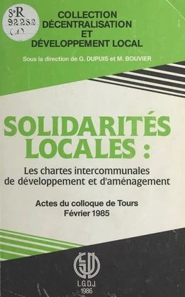 Solidarités locales : les chartes intercommunales de développement et d'aménagement