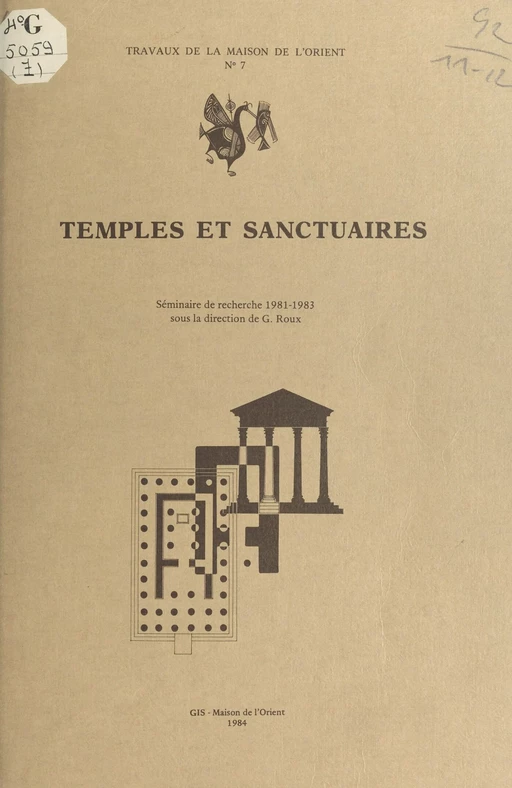 Temples et sanctuaires - Georges Roux - FeniXX réédition numérique