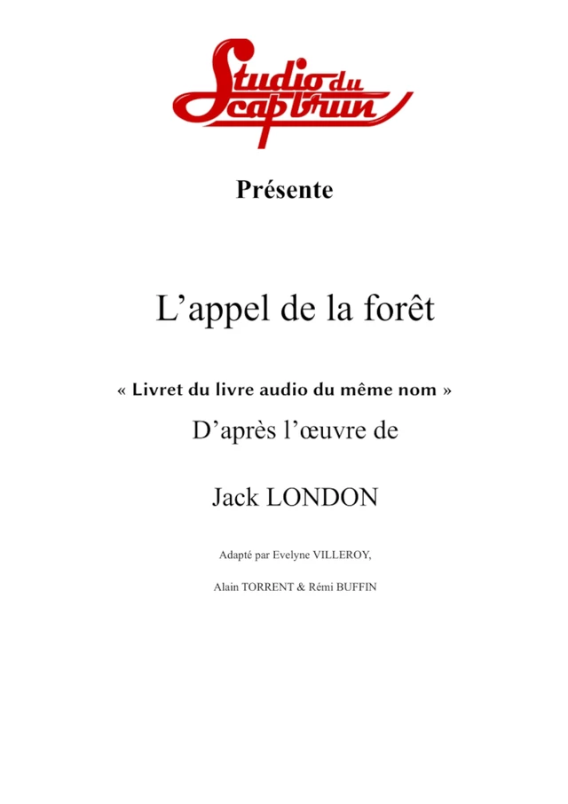 L'Appel de la forêt - Studio du Cap Brun - Librinova