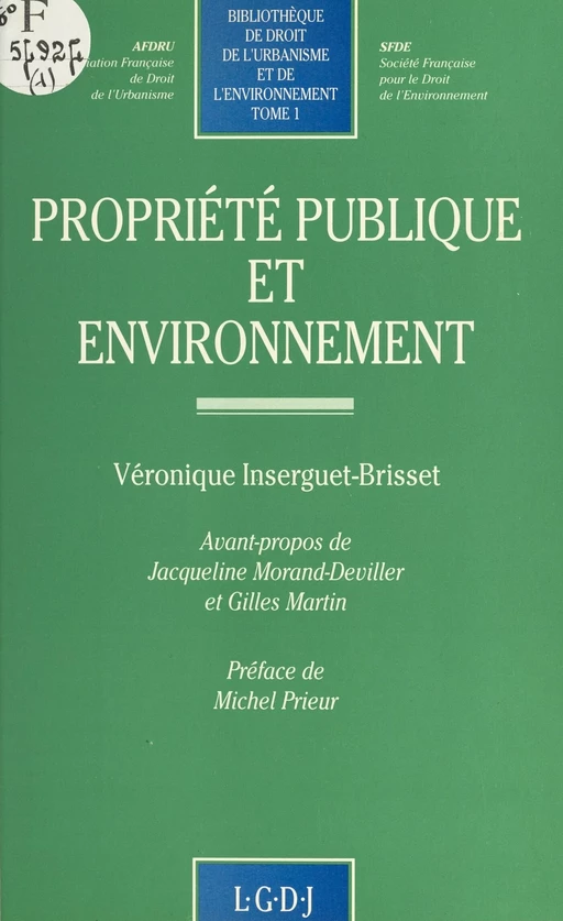 Propriété publique et environnement - Véronique Inserguet-Brisset - FeniXX réédition numérique