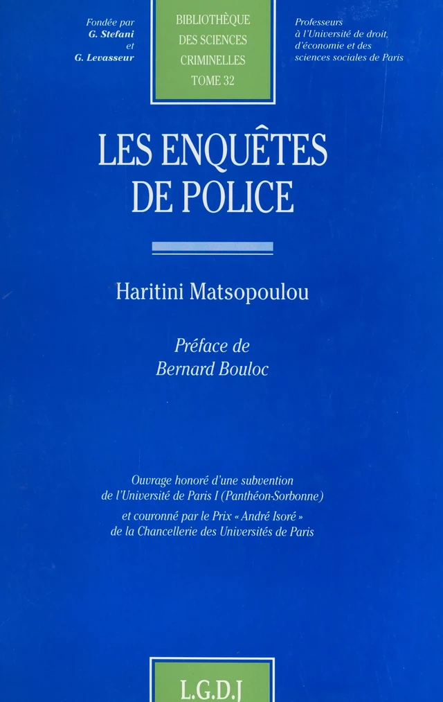 Les enquêtes de police - Haritini Matsopoulou - FeniXX réédition numérique