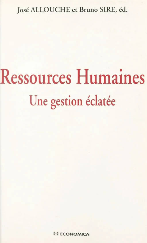 Ressources humaines : une gestion éclatée -  - FeniXX réédition numérique