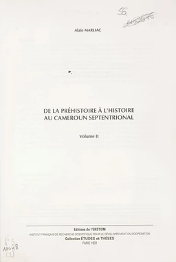 De la préhistoire à l'histoire au Cameroun septentrional (2)