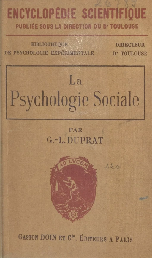 La psychologie sociale - G.-L. Duprat - FeniXX réédition numérique