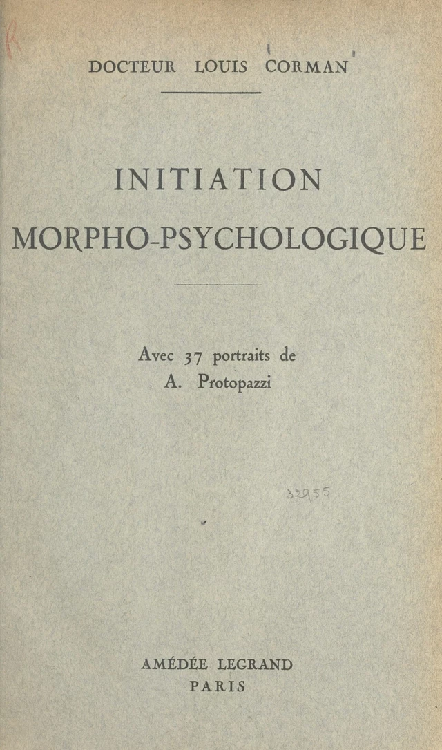 Initiation morpho-psychologique - Louis Corman - FeniXX réédition numérique