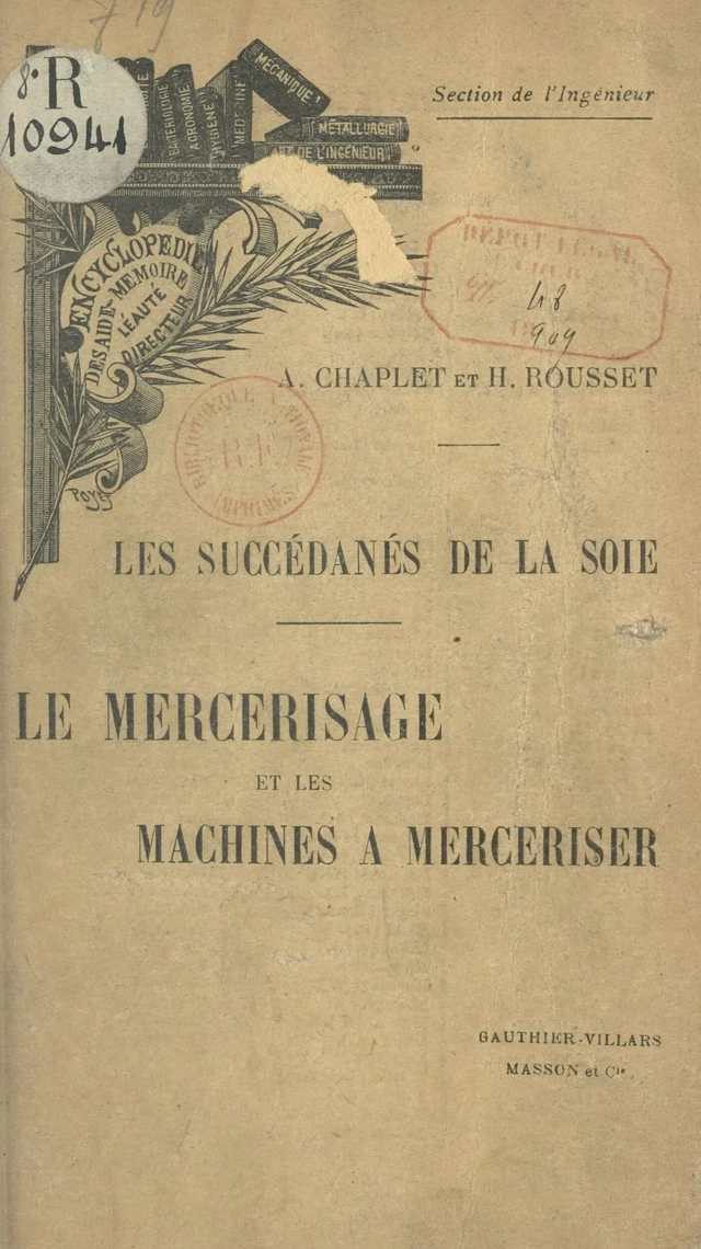 Les succédanés de la soie - Auguste Chaplet, Henri Rousset - FeniXX réédition numérique