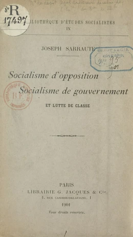 Socialisme d'opposition, socialisme de gouvernement et lutte de classe