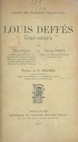 Louis Deffès, compositeur