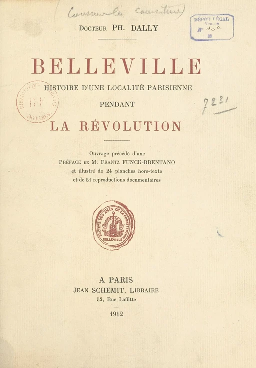 Belleville - Ph. Dally - FeniXX réédition numérique