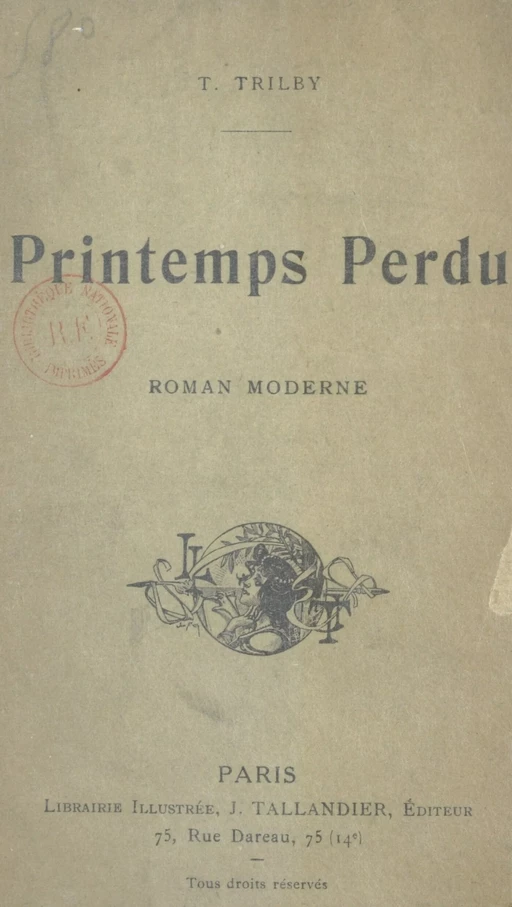 Printemps perdu - T. Trilby - FeniXX réédition numérique