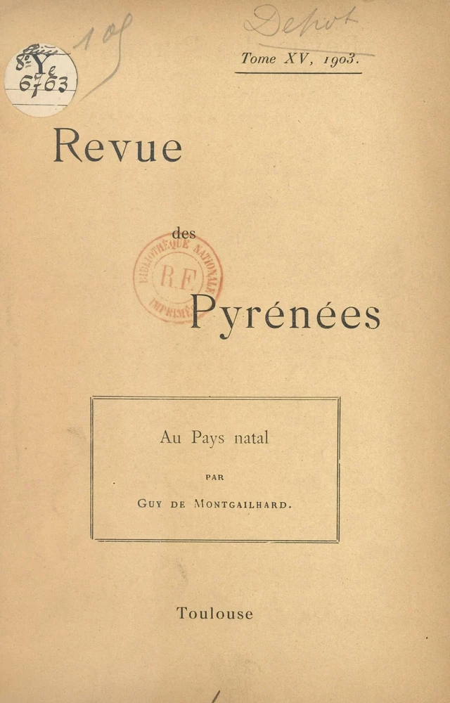 Au pays natal, paysages du Lauraguais - Guy de Montgailhard - FeniXX réédition numérique