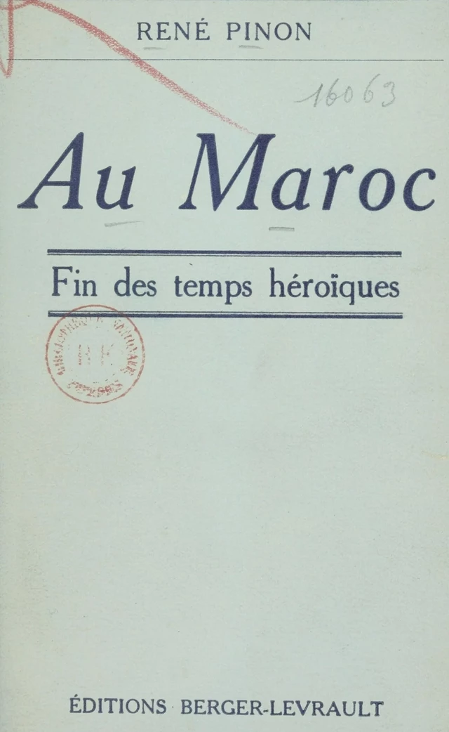 Au Maroc - René Pinon - FeniXX réédition numérique