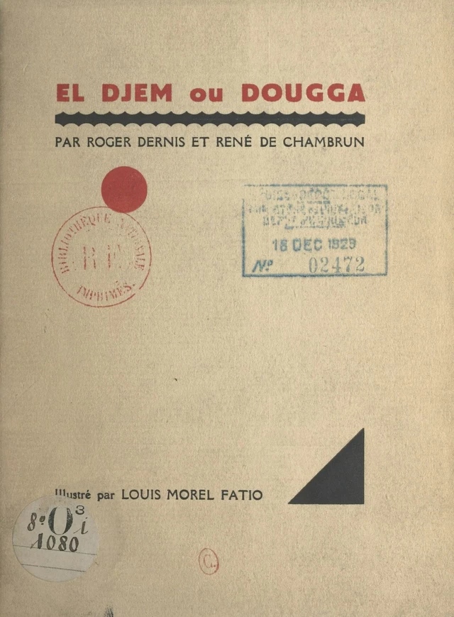 El Djem ou Dougga - René de Chambrun, Roger Dernis - FeniXX réédition numérique