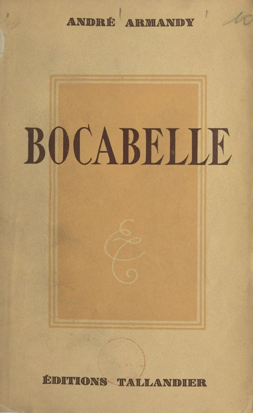 Bocabelle - André Armandy - FeniXX réédition numérique