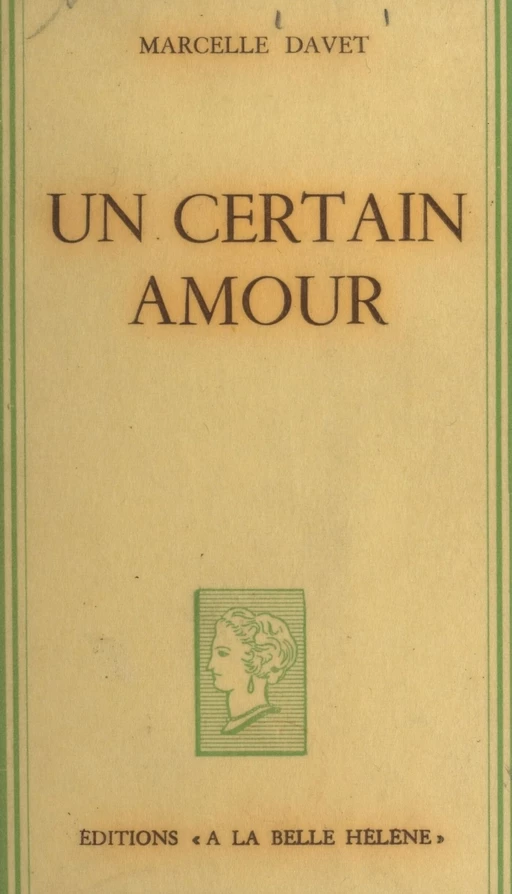 Un certain amour - Marcelle Davet - FeniXX réédition numérique