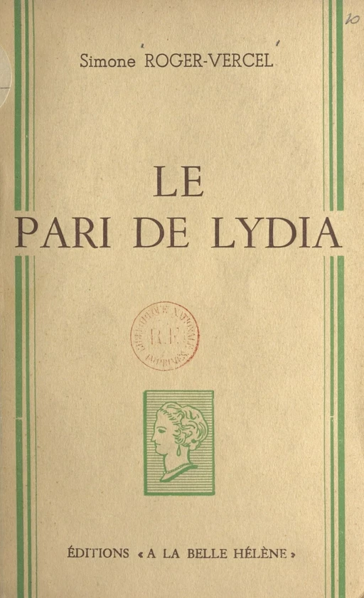 Le pari de Lydia - Simone Roger Vercel - FeniXX réédition numérique