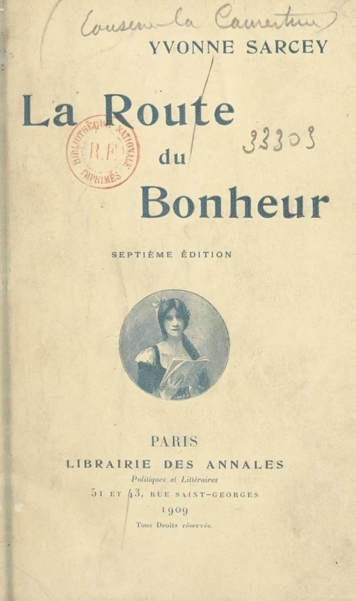 La route du bonheur - Yvonne Sarcey - FeniXX réédition numérique