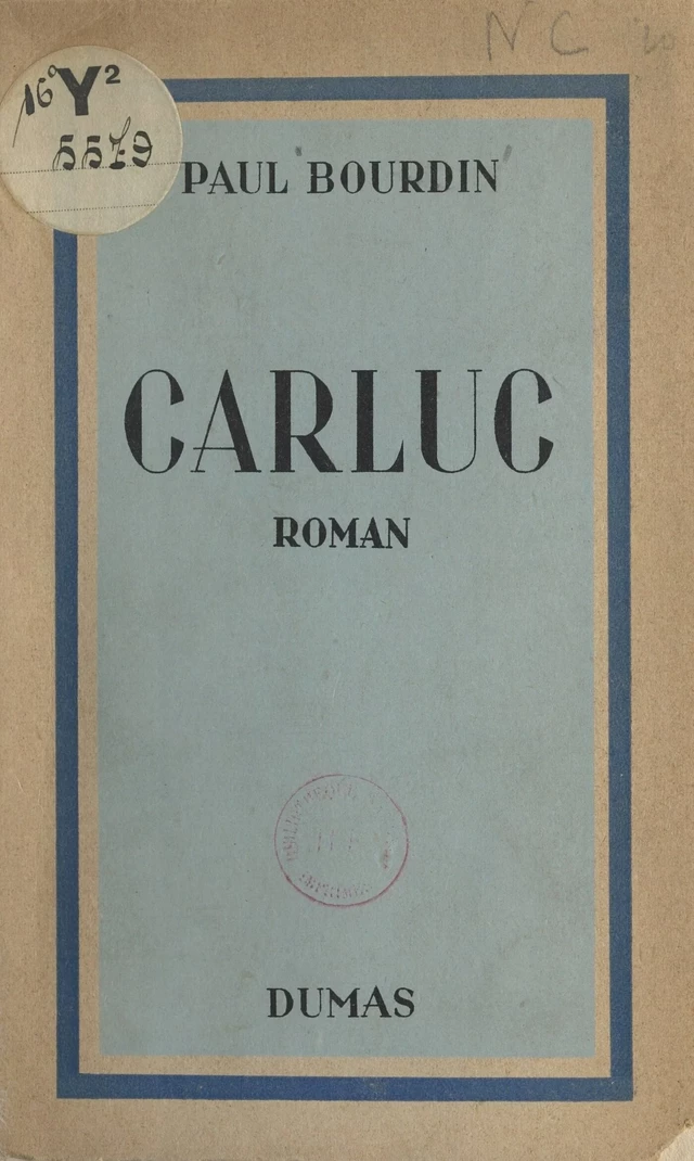 Carluc - Paul Bourdin - FeniXX réédition numérique