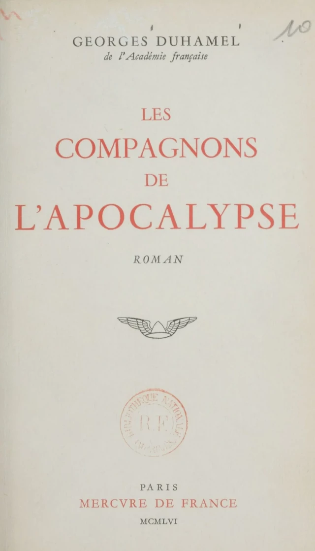 Les compagnons de l'Apocalypse - Georges Duhamel - FeniXX réédition numérique