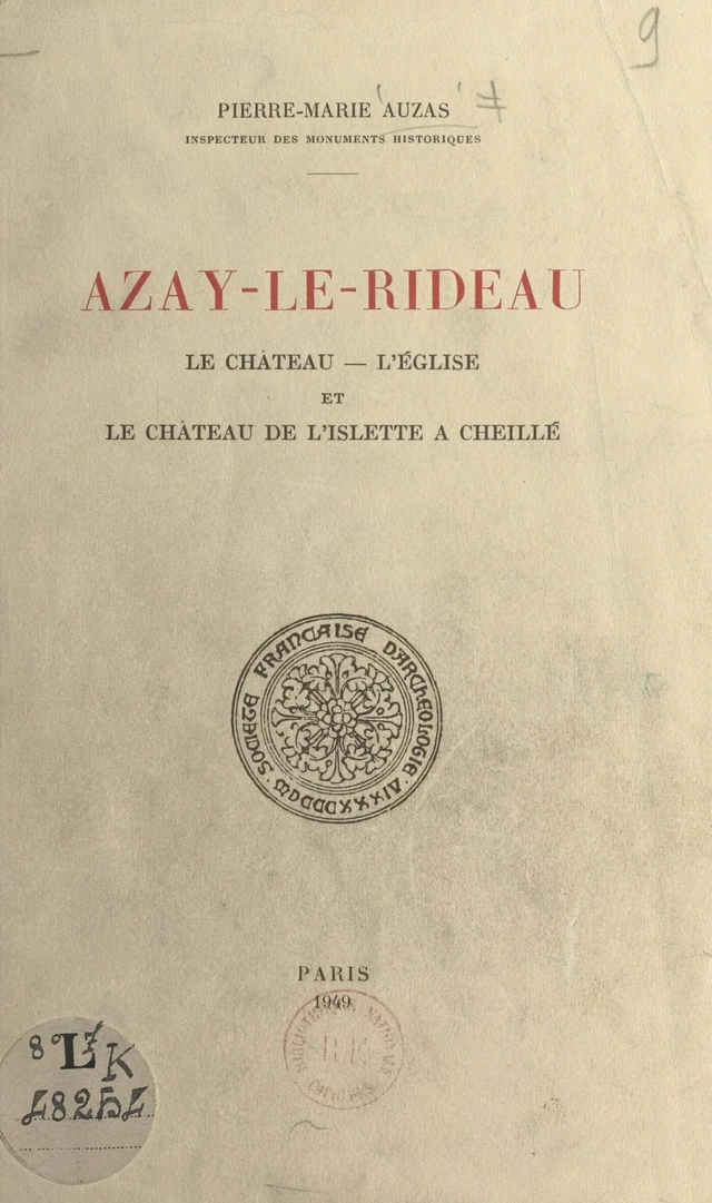 Azay-le-Rideau - Pierre-Marie Auzas - FeniXX réédition numérique